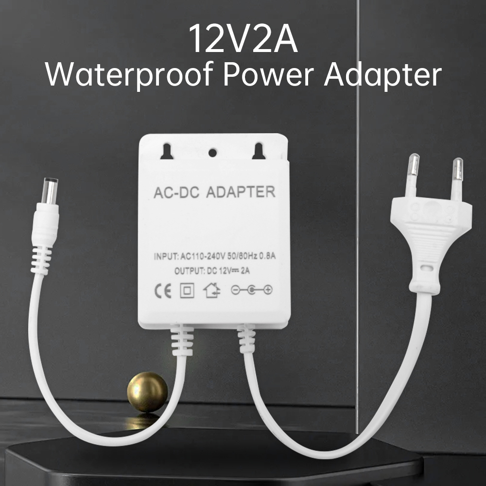 Home Security Outdoor Cameras - Adaptador de tomada ue dc12v 2a,