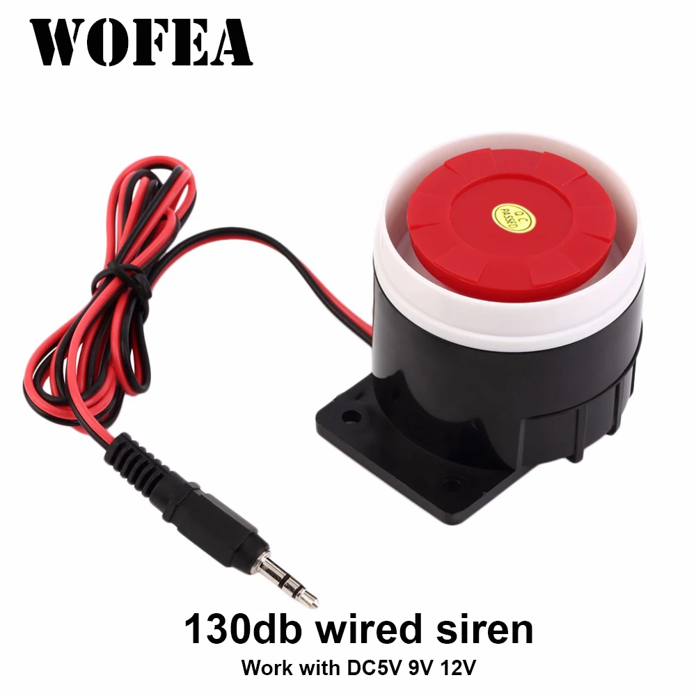 Alarm Siren Outdoor - WOFEA 130db com fio mini sirene