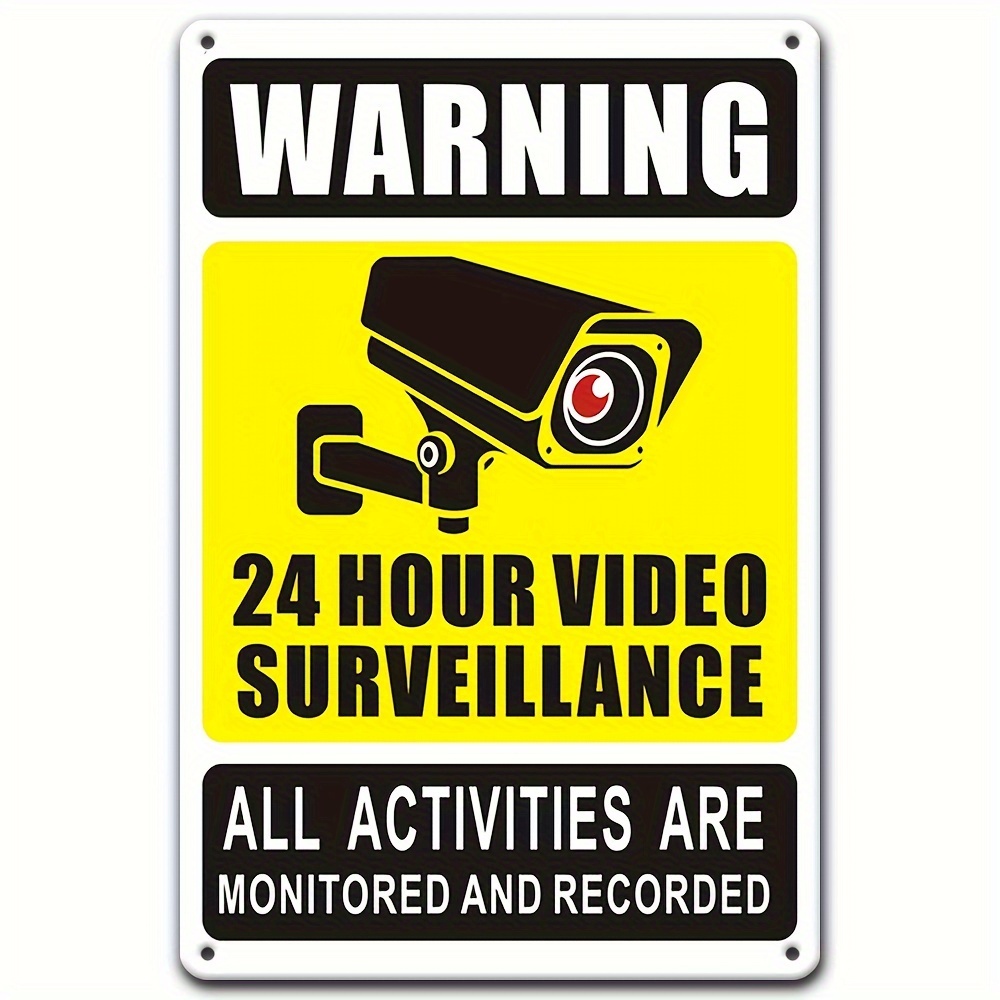 Home Security Outdoor Cameras - Sinal de aviso de vigilância por