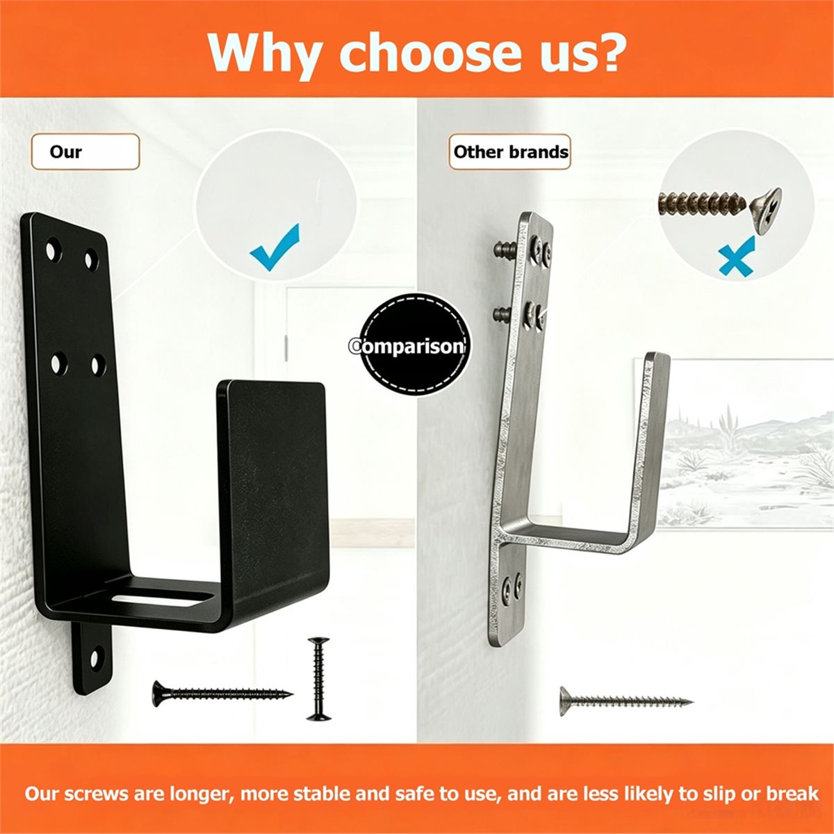 Home Security Bars - 4 peças de suportes de segurança