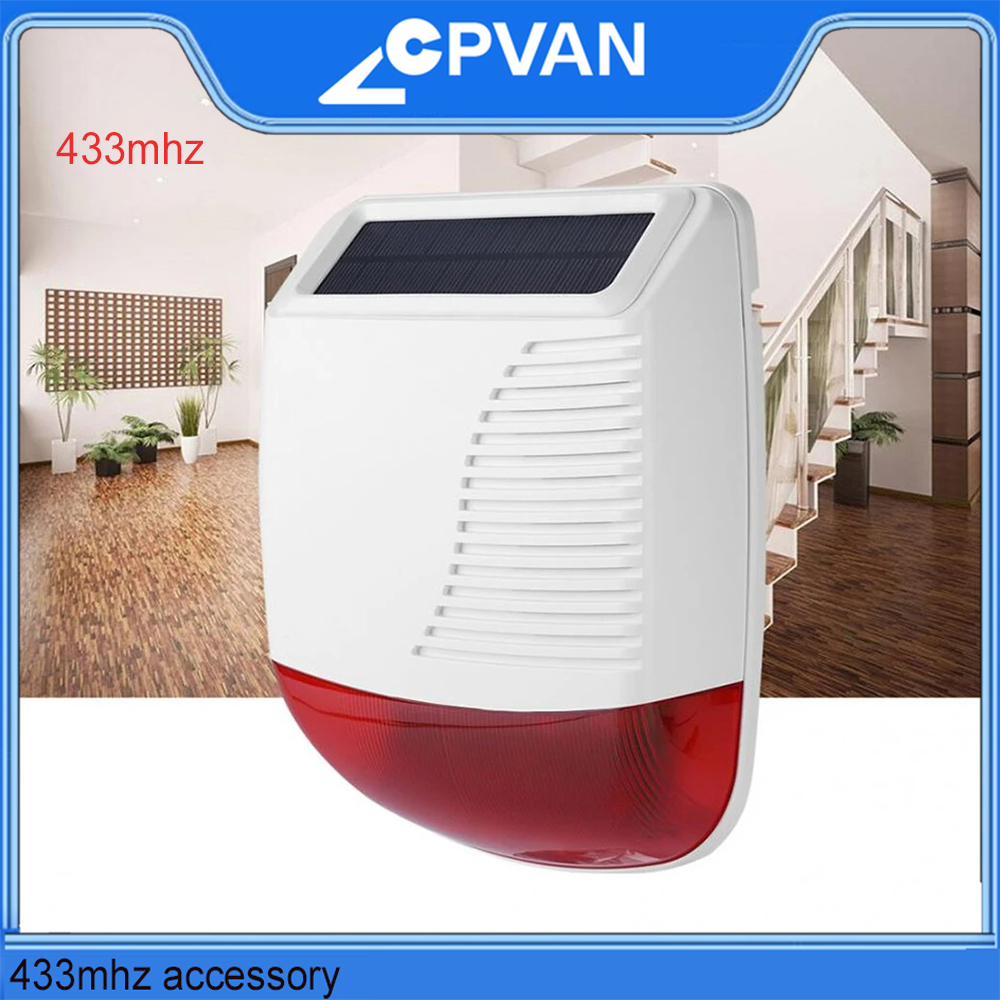 Alarm Siren Outdoor - CPVAN Sirene sem fio externa 110dB