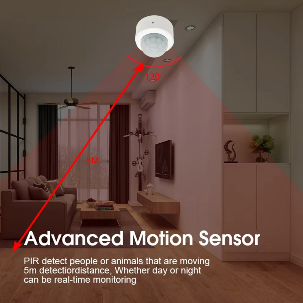 Sensor de Movimento Zigbee PIR - Home Security With Alarm avaliação e preço