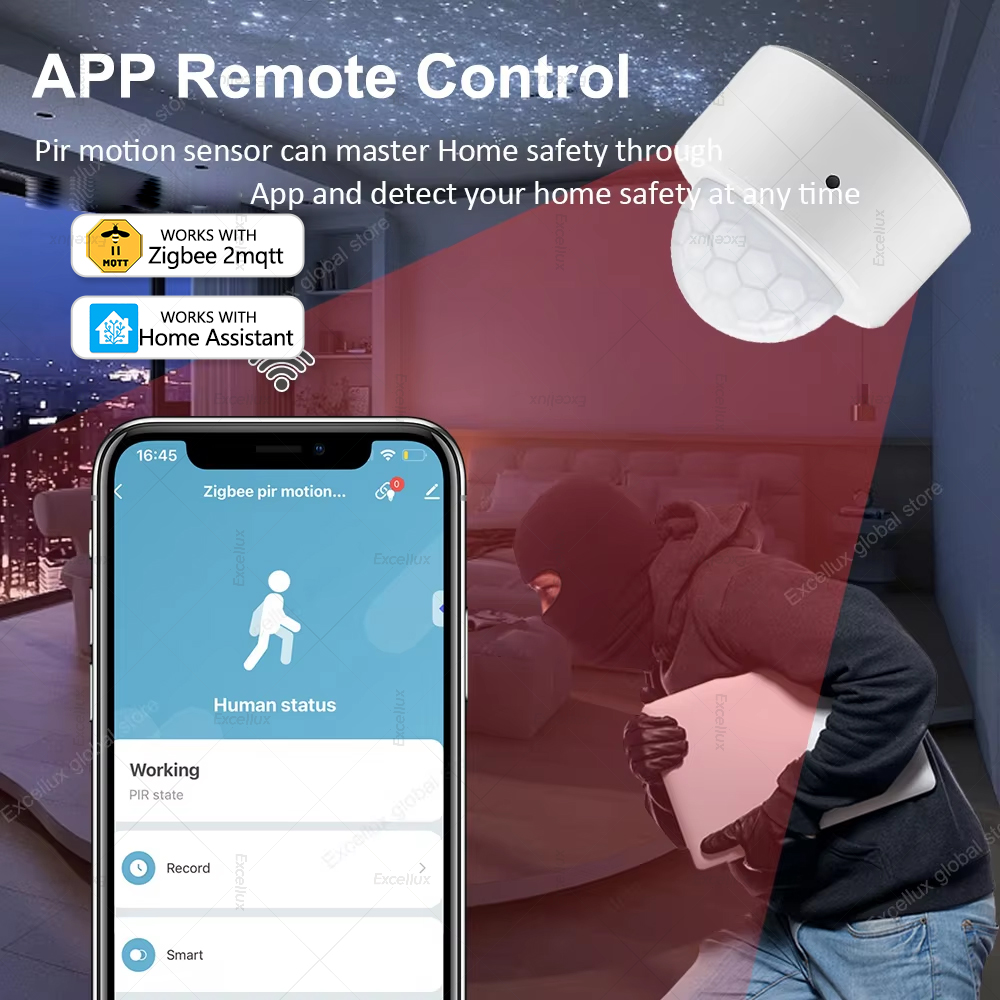 Zigbee pir sensor de movimento - Home Security With Alarm avaliação e preço
