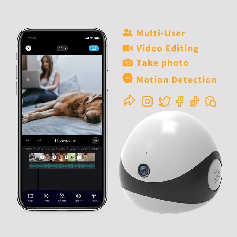 Câmera Robô Móvel Sem Fio 2K H - Home Security Robot Dog avaliação e preço