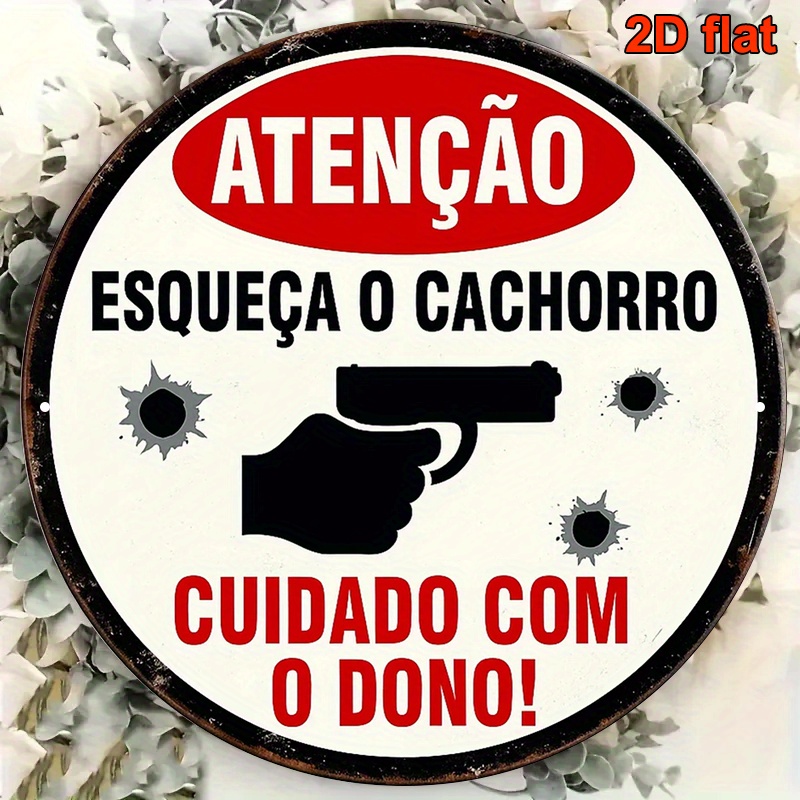 Placa Decorativa Redonda de Al - Home Security Bars avaliação e preço
