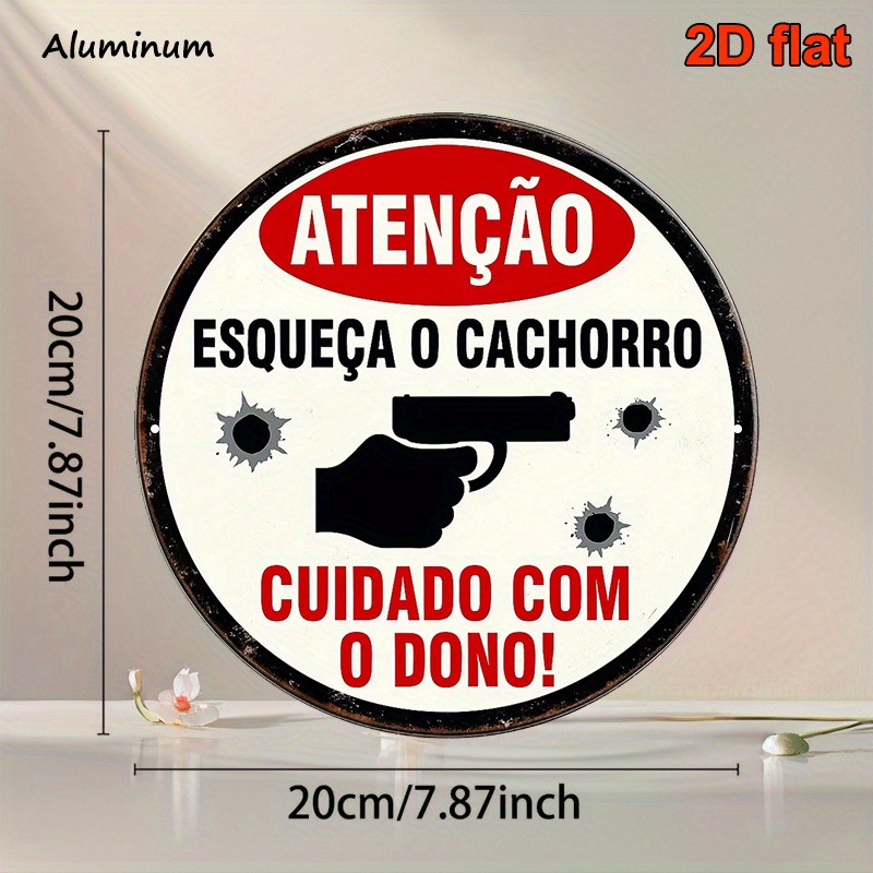 Placa Decorativa Redonda de Al - Home Security Bars avaliação e preço