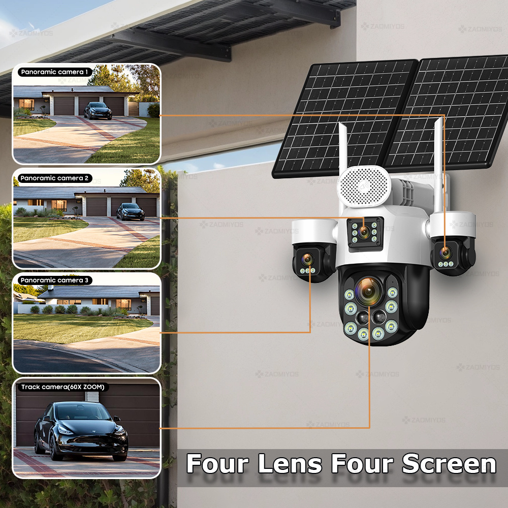 Câmera Externa 360 com 4 Lente - Home Security Company avaliação e preço