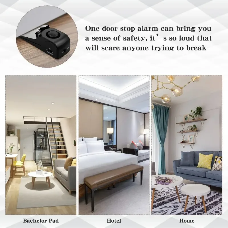 Zexef mini proteção de seguran - Door Wedge Alarm avaliação e preço