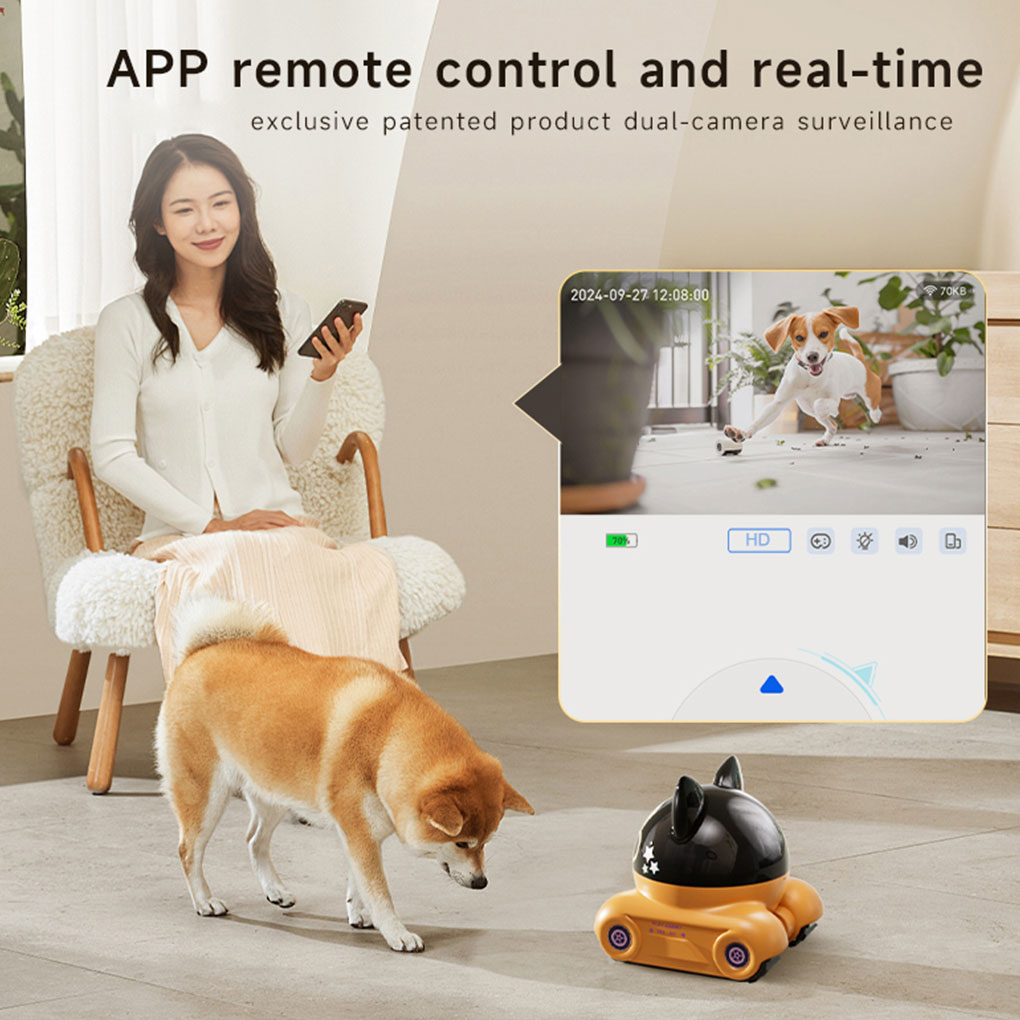 300w lente hd robô câmera app  - Home Security Robot Dog avaliação e preço
