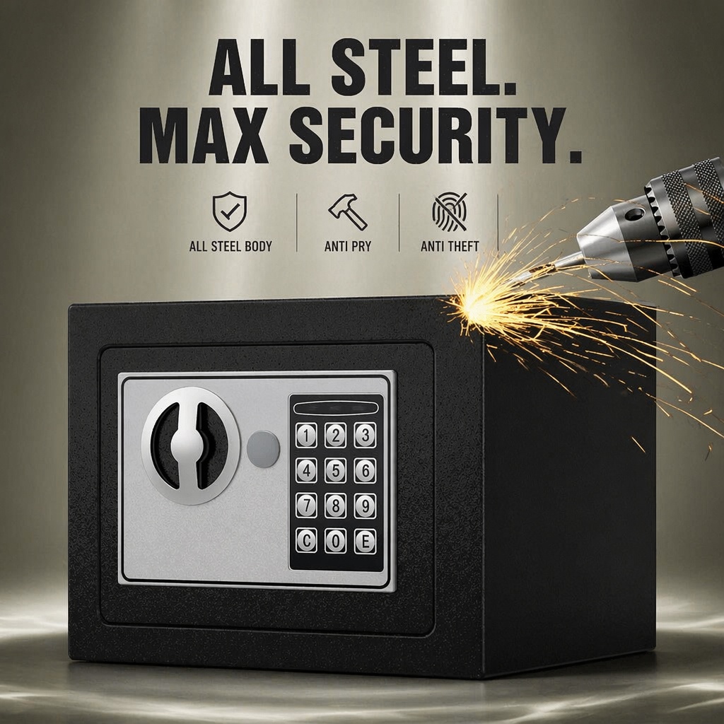 Cofre Eletrônico Digital de Aç - Home Security Electronics avaliação e preço