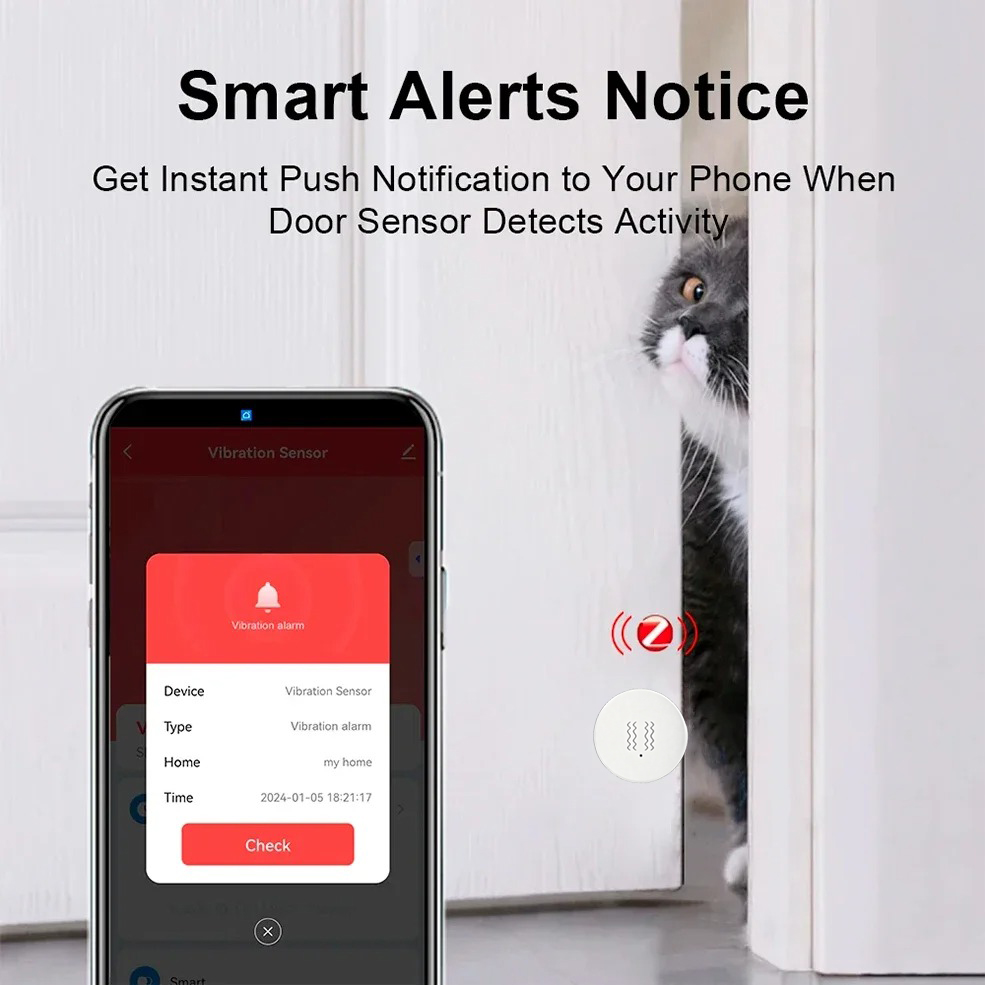 Sensor de Vibração Inteligente - Home Security With Alarm avaliação e preço