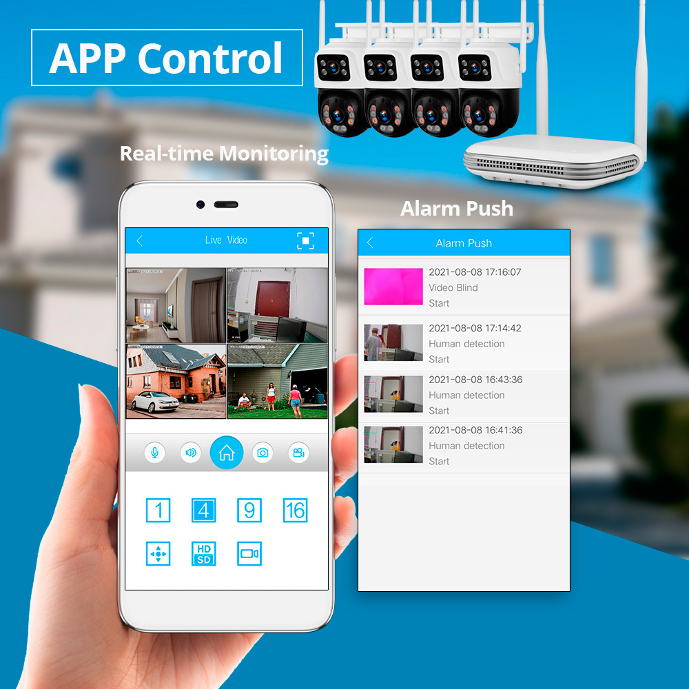 Kerui 2k 4mp ao ar livre full  - Home Security Outdoor Cameras avaliação e preço