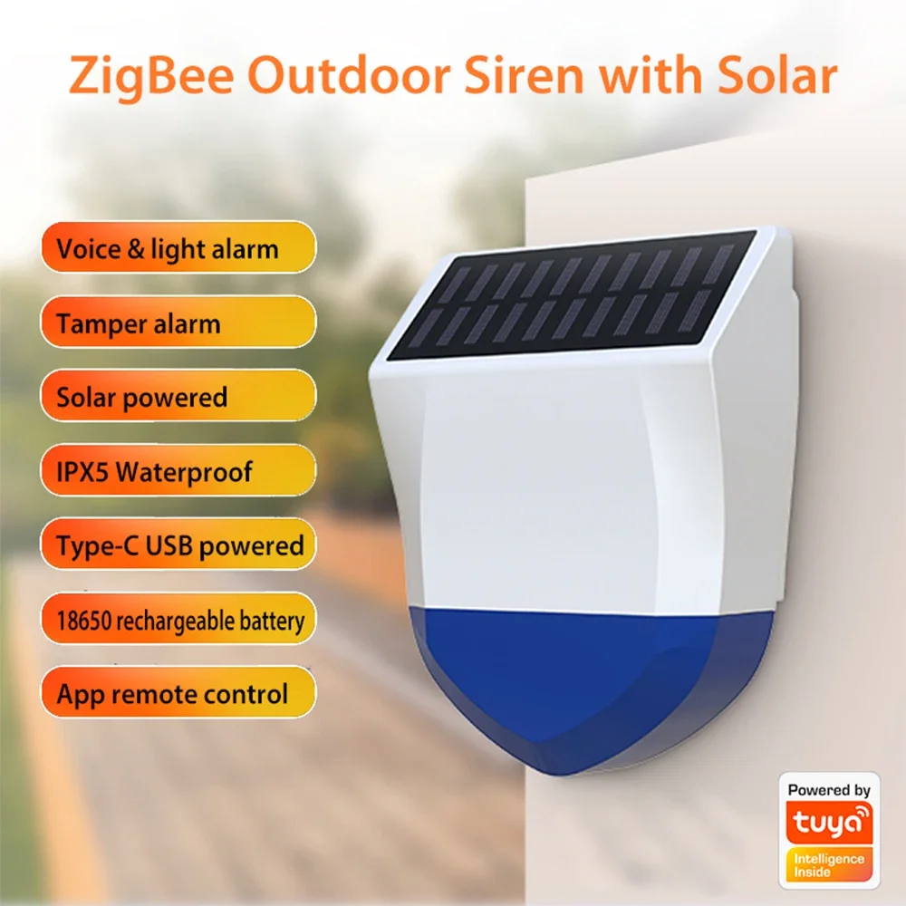 Tuya inteligente zigbee/wifi s - Alarm Siren Outdoor avaliação e preço